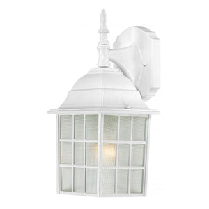 1 Light 14" White Frosted Glass Shade Wall Light Fixture 1