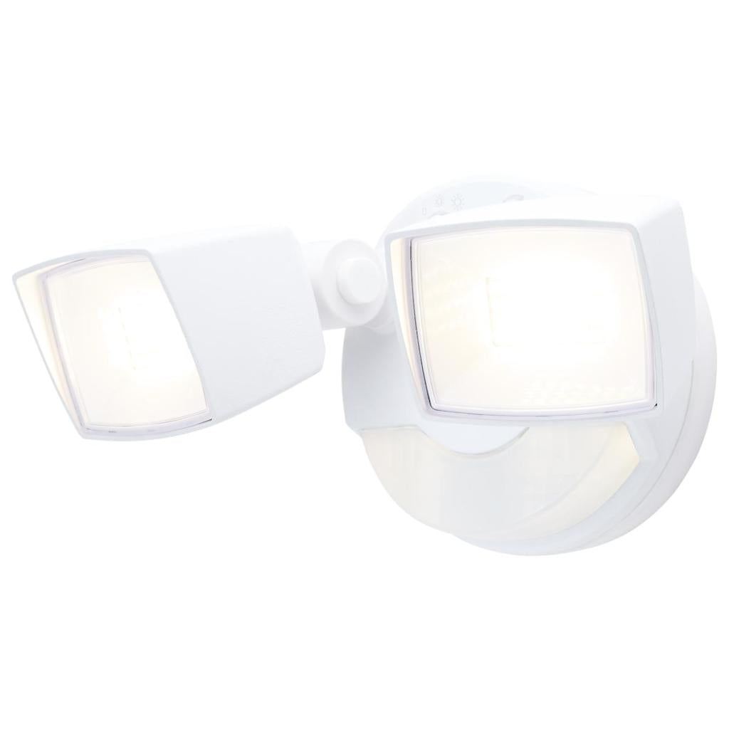 2 Head 17/25 watt 120 volt CCT Selectable White LED Security Flood Light 1