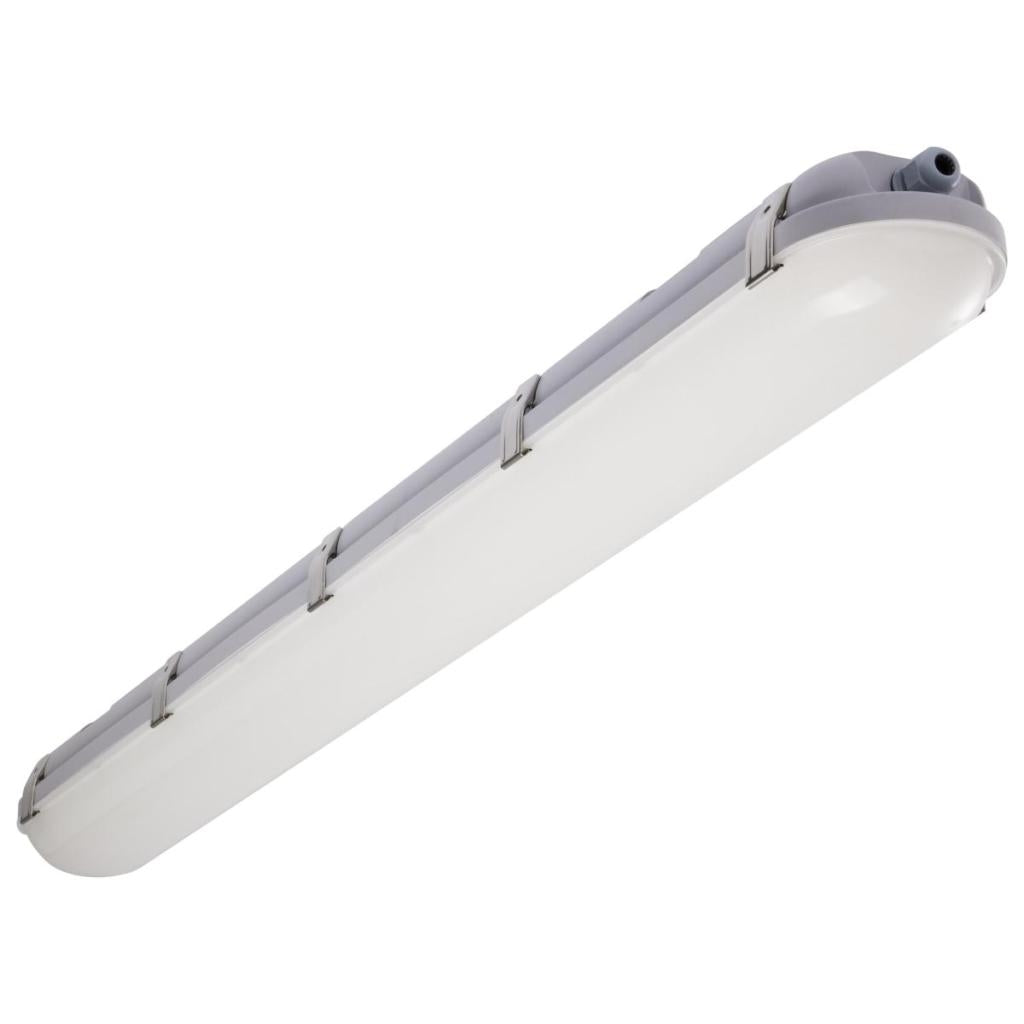 4' Selectable watt 120/347 volt CCT Selectable Gray LED Vapor Tight Fixture 1