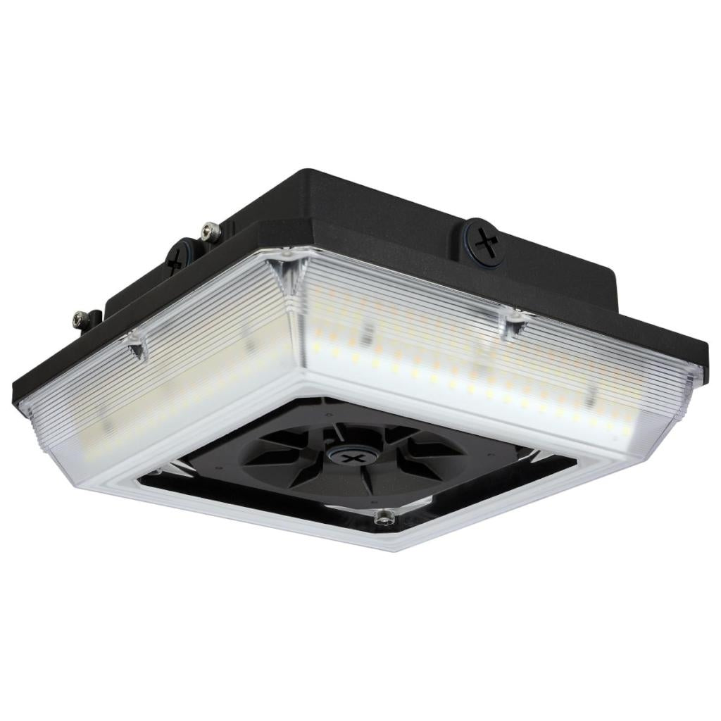 Selectable watt 120/277 volt CCT Selectable Bronze LED Canopy Light Fixture 1