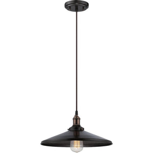 1 Light Rustic Bronze Metal Shade Pendant Light Fixture 1