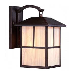 1 Light 8" Claret Bronze Honey Stained Glass Shade Wall Light Fixture 1