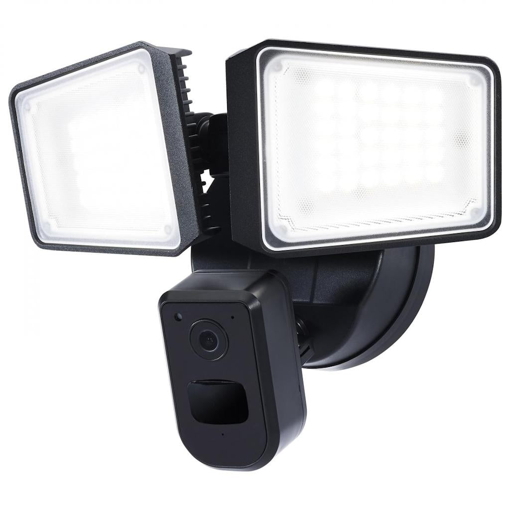 36 watt 120/277 volt CCT Selectable Black Finish Motion Detection Outdoor Smart LED Security Light with Camera 1