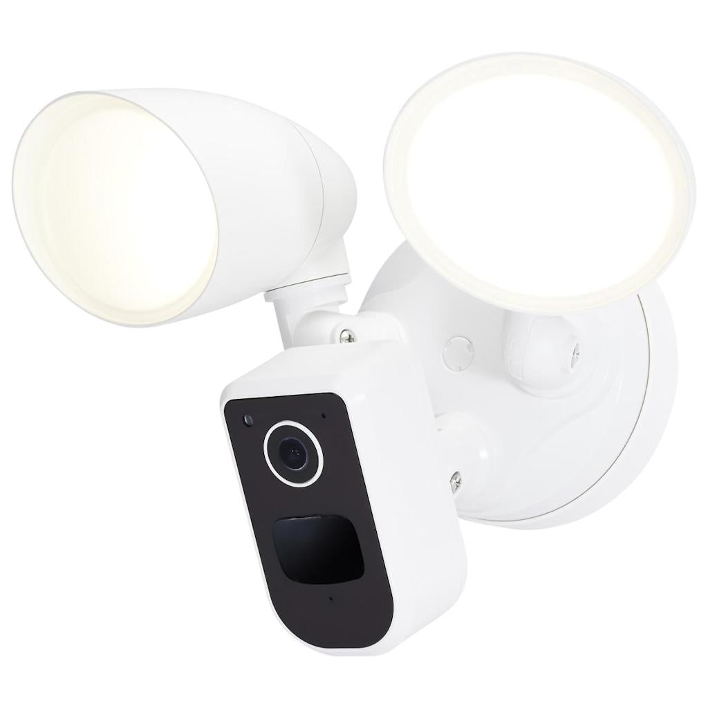 20 watt 120/277 volt CCT Selectable White Finish Motion Detection Outdoor Smart LED Security Light with Camera 1