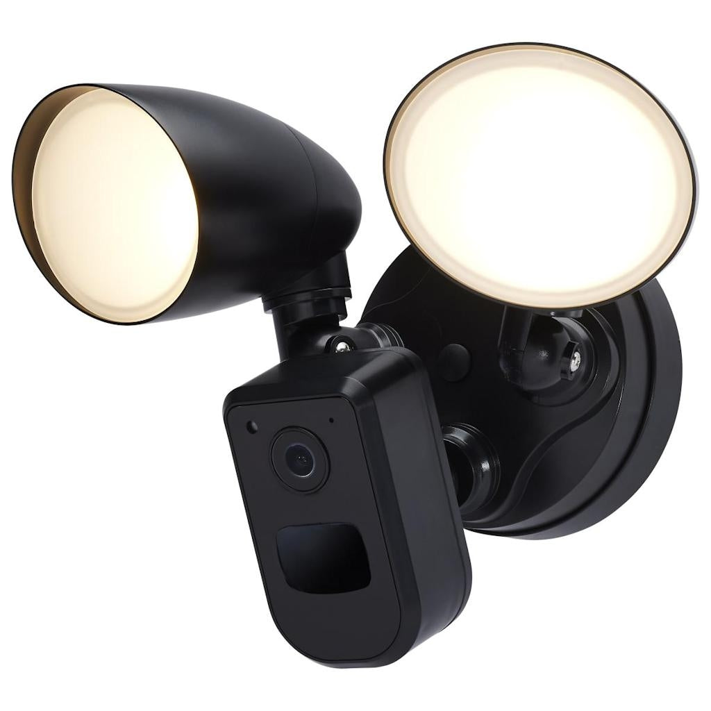 20 watt 120/277 volt CCT Selectable Black Finish Motion Detection Outdoor Smart LED Security Light with Camera 1