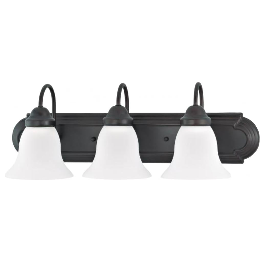 3 Light 24" Mahogany Bronze Vanity Light Fixture 1