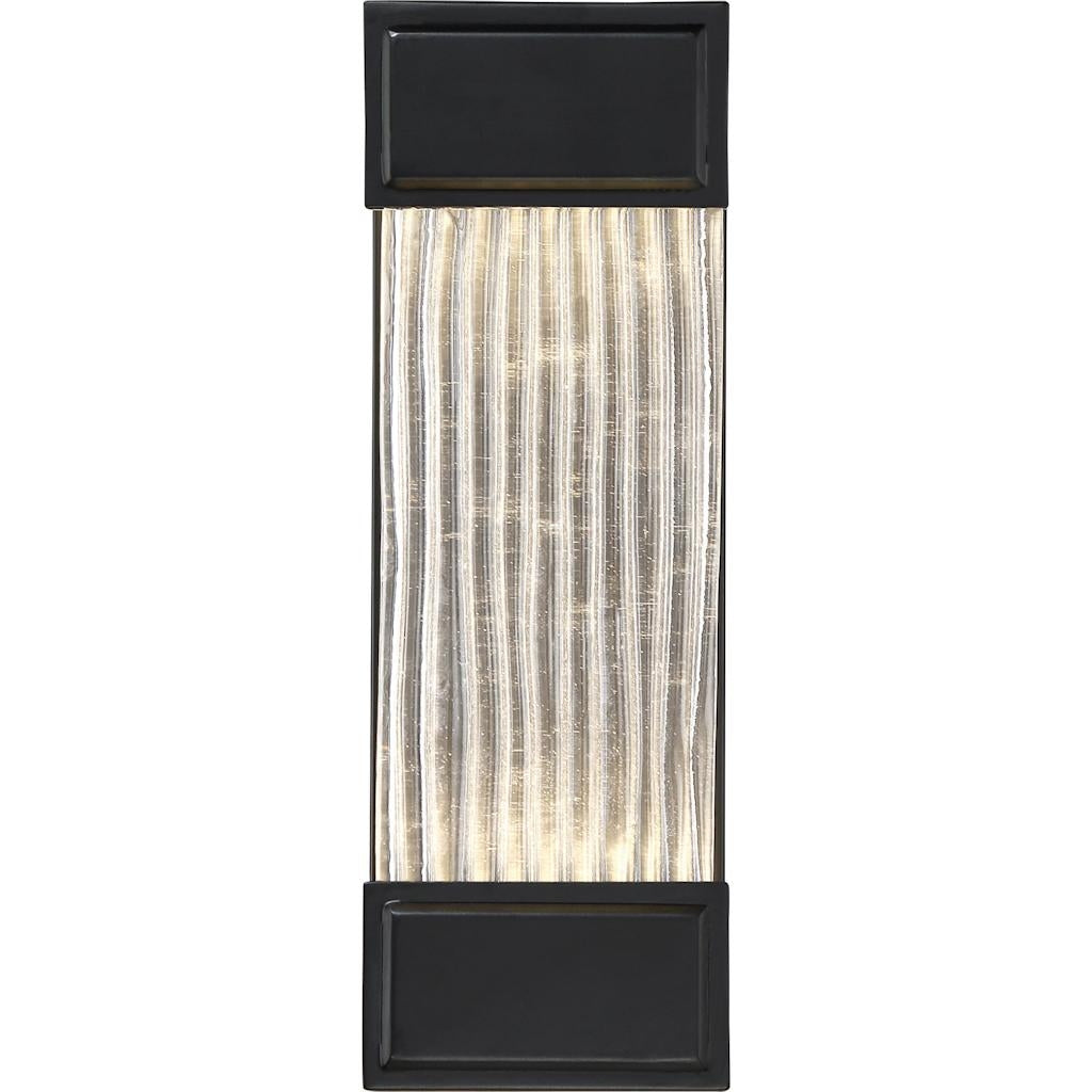 1 Light 8 watt 120 volt 3000K Aged Bronze Ribbed Glass Dimmable LED Wall Sconce 1