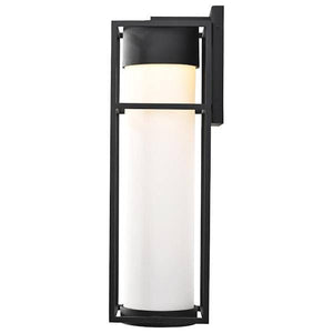 10 watt 120 volt 3000K Black Opal Glass Dimmable LED Outdoor Wall Sconce 3