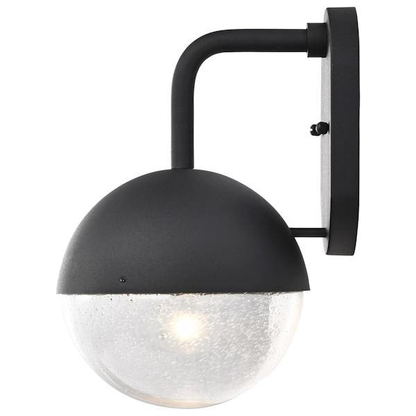 6 watt 120 volt 3000K Black Seeded Glass Dimmable LED Outdoor Wall Sconce 3