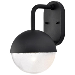 6 watt 120 volt 3000K Black Seeded Glass Dimmable LED Outdoor Wall Sconce 1