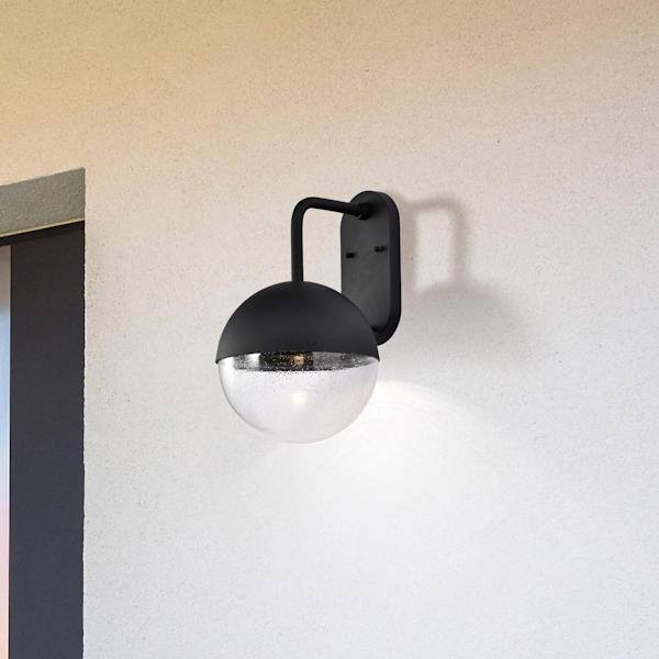 10 watt 120 volt 3000K Black Seeded Glass Dimmable LED Outdoor Wall Sconce 4