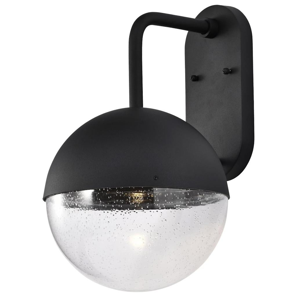 10 watt 120 volt 3000K Black Seeded Glass Dimmable LED Outdoor Wall Sconce 1