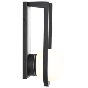 6 watt 120 volt 3000K Black Opal Glass Dimmable LED Outdoor Wall Sconce 4