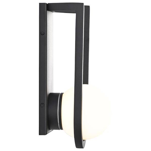 6 watt 120 volt 3000K Black Opal Glass Dimmable LED Outdoor Wall Sconce 4