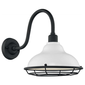 1 Light 120 volt Gloss White Outdoor Wall Sconce 1