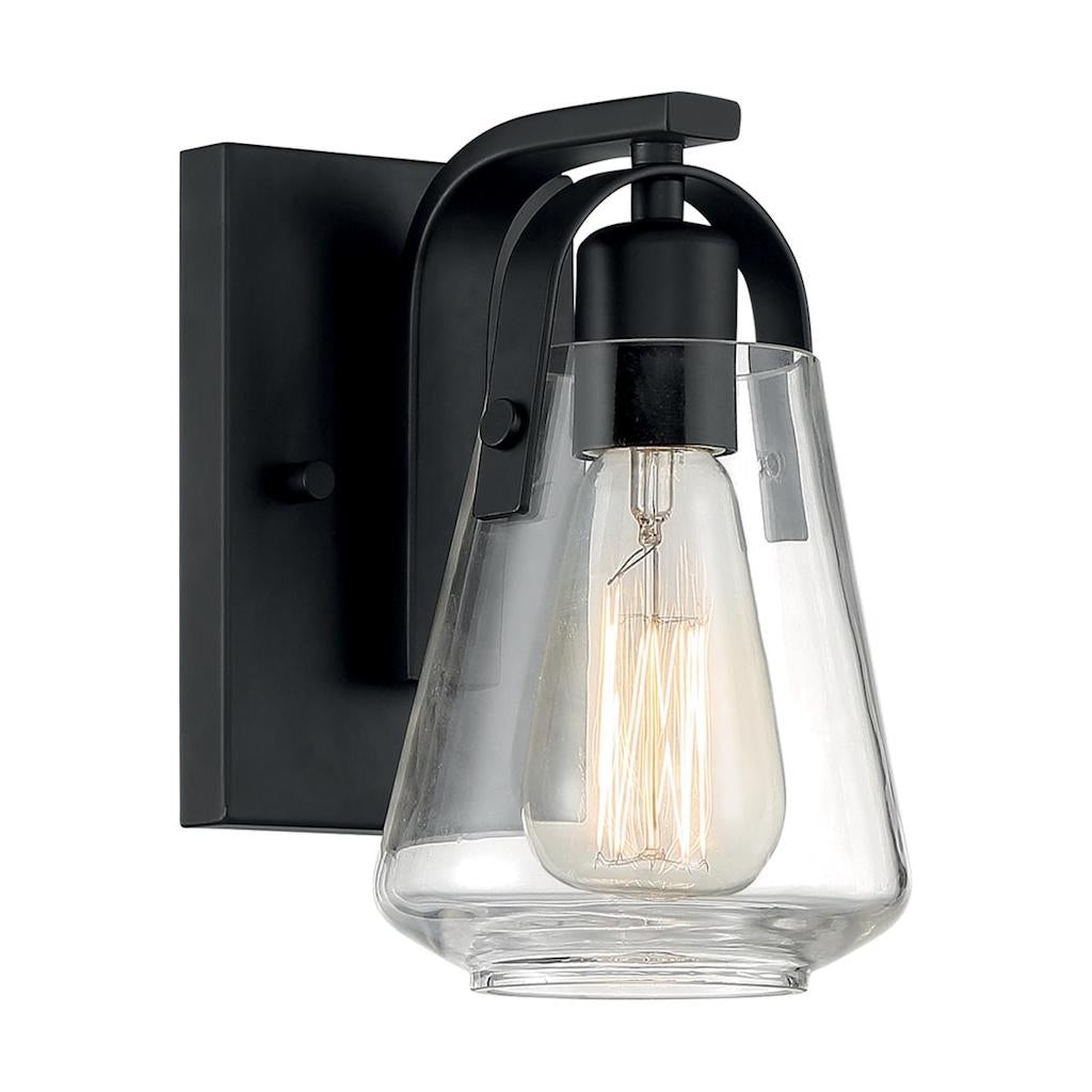 1 Light 120 volt Matte Black Vanity Light Fixture 1
