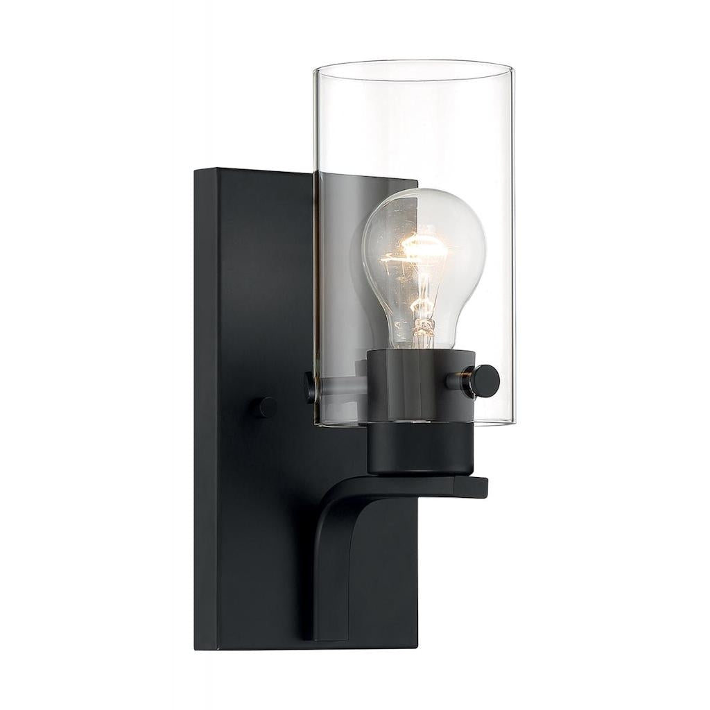 1 Light 120 volt Matte Black Vanity Light Fixture 1
