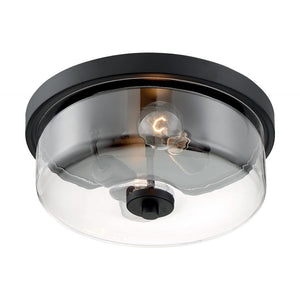 2 Light 120 volt Matte Black Ceiling Light Fixture 1
