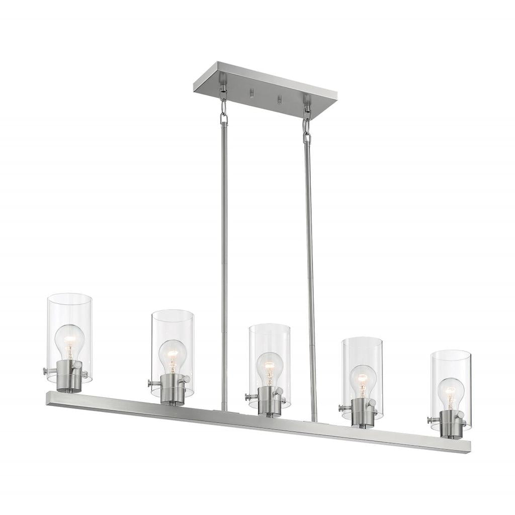 5 Light 120 volt Brushed Nickel Island Pendant 1