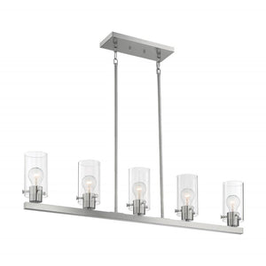 5 Light 120 volt Brushed Nickel Island Pendant 1