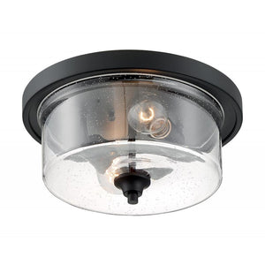 2 Light 120 volt Matte Black Ceiling Light Fixture 1