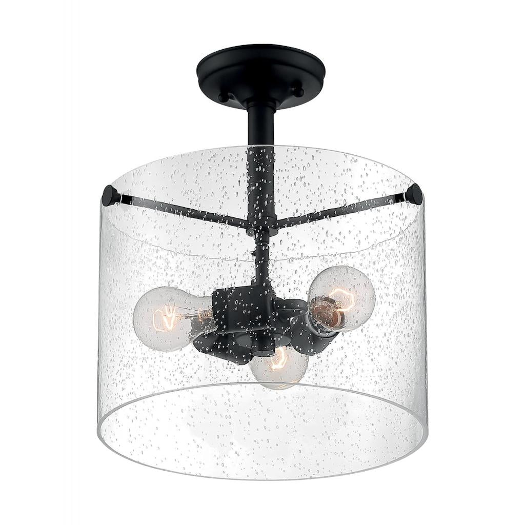 3 Light 120 volt Matte Black Ceiling Light Fixture 1