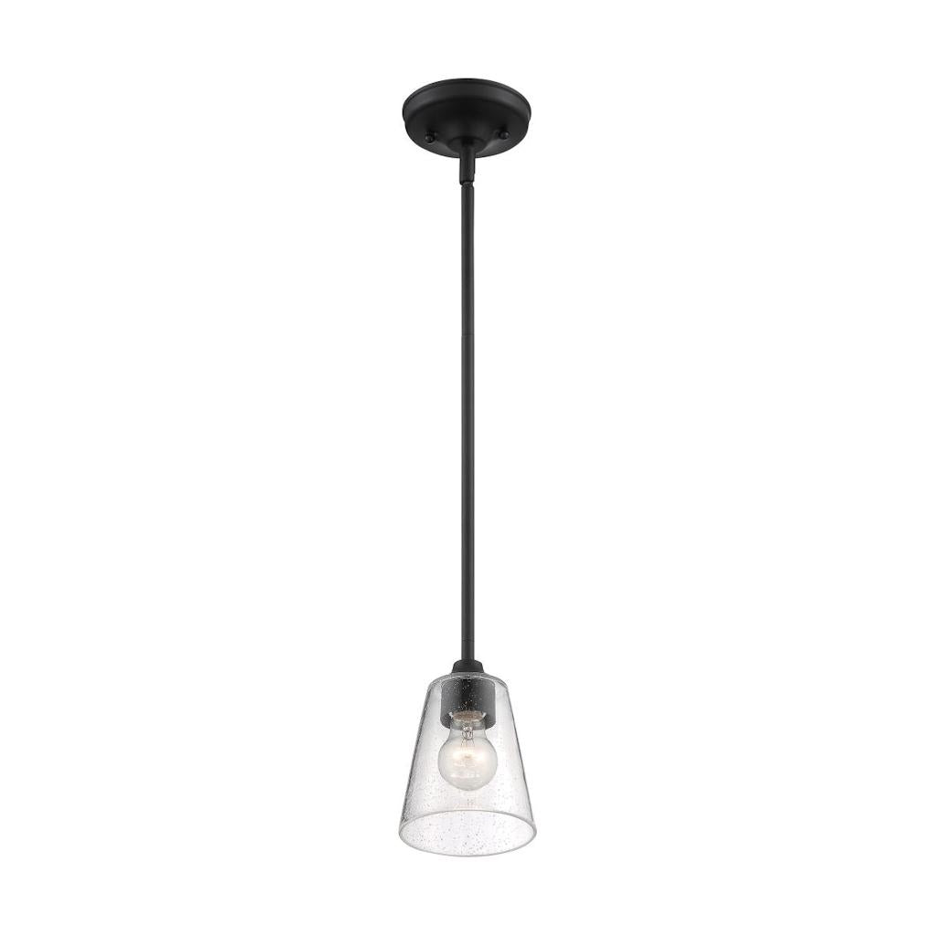 1 Light 120 volt Matte Black Indoor Mini Pendant Light Fixture 1