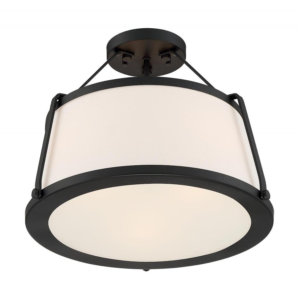 3 Light 120 volt Matte Black Ceiling Light Fixture 1