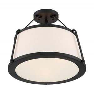 3 Light 120 volt Matte Black Ceiling Light Fixture 1