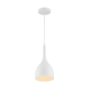 1 Light 120 volt Matte White Pendant Light Fixture 1