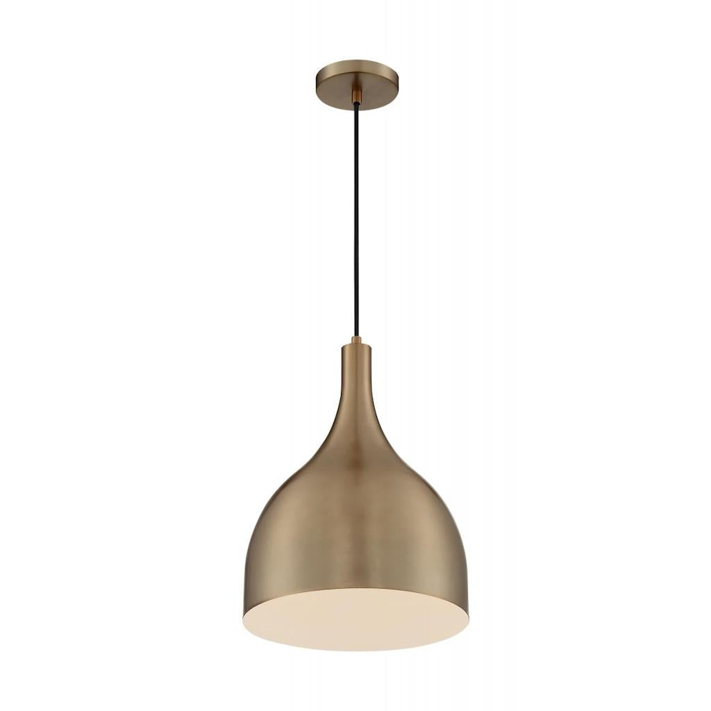 1 Light 120 volt Burnished Brass Pendant Light Fixture 1