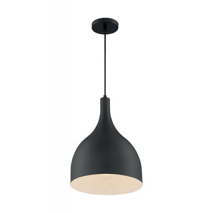 1 Light 120 volt Matte Black Pendant Light Fixture 1