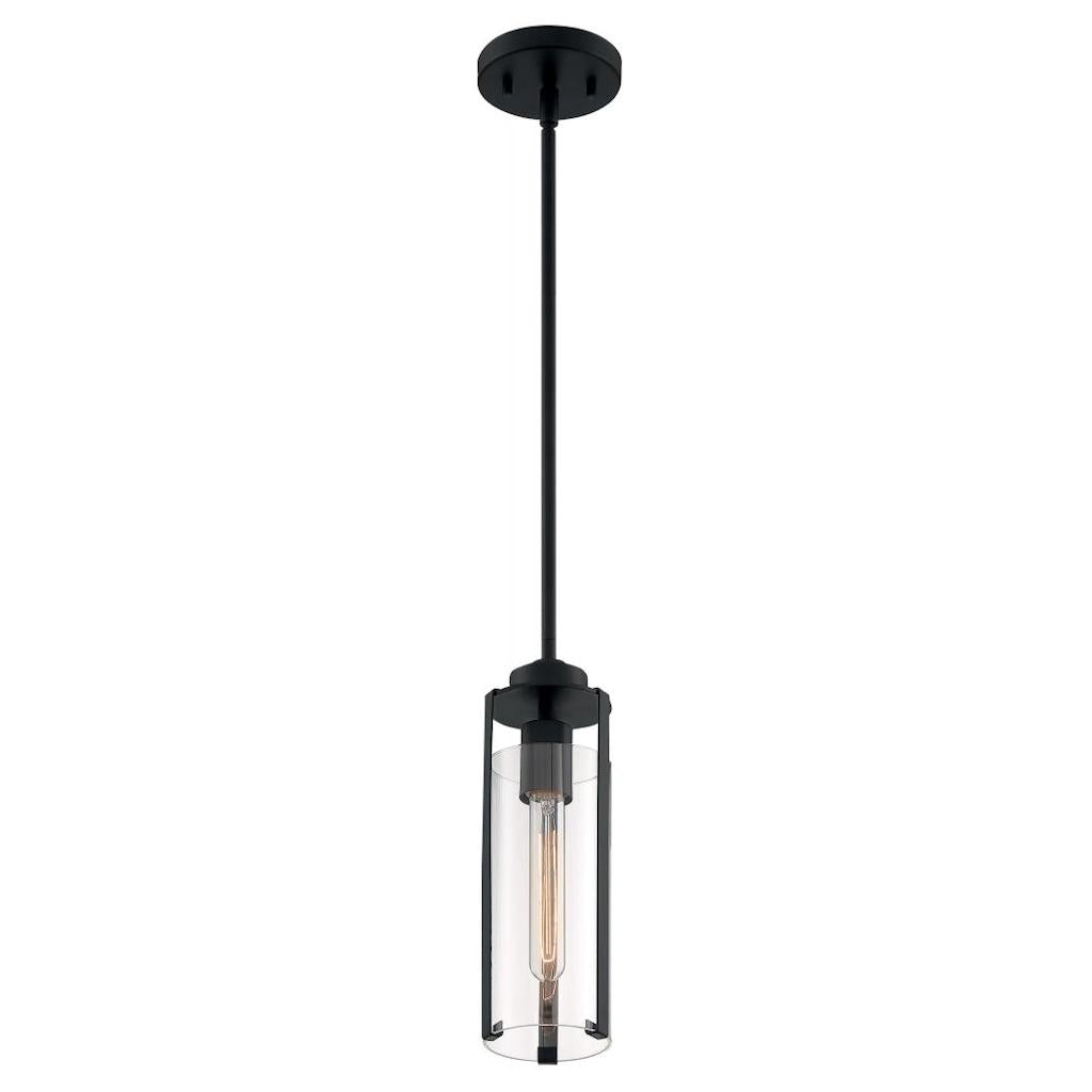 1 Light 120 volt Matte Black Indoor Mini Pendant Light Fixture 1