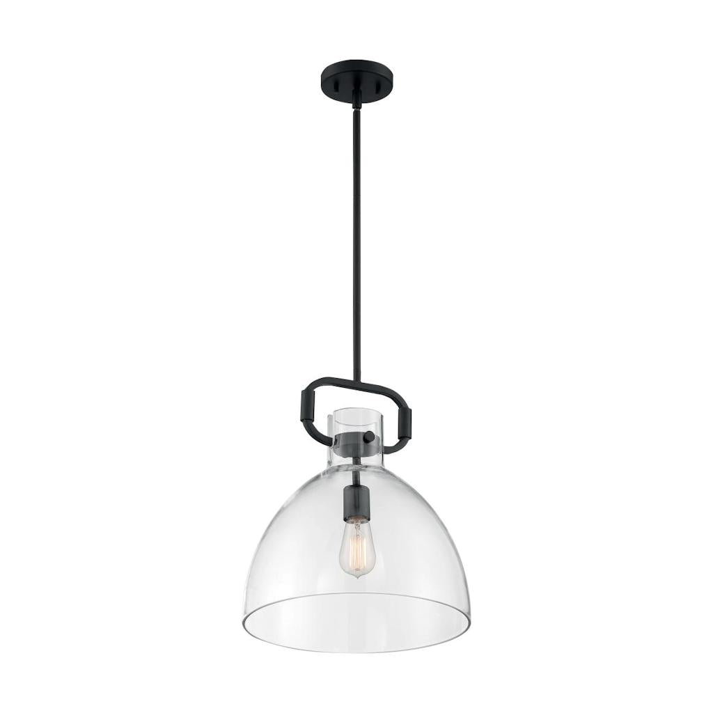1 Light 120 volt Matte Black Pendant Light Fixture 1