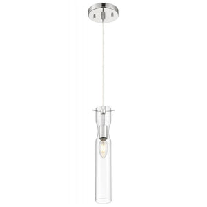 1 Light 120 volt Polished Nickel Indoor Mini Pendant Light Fixture 1