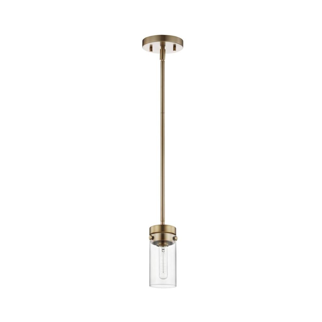 1 Lamp 8.5" 120 volt Burnished Brass Indoor Mini Pendant Fixture 1