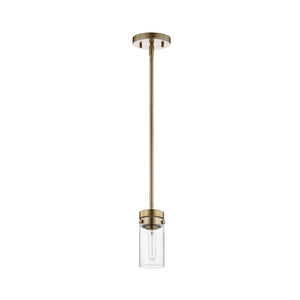 1 Lamp 8.5" 120 volt Burnished Brass Indoor Mini Pendant Fixture 1