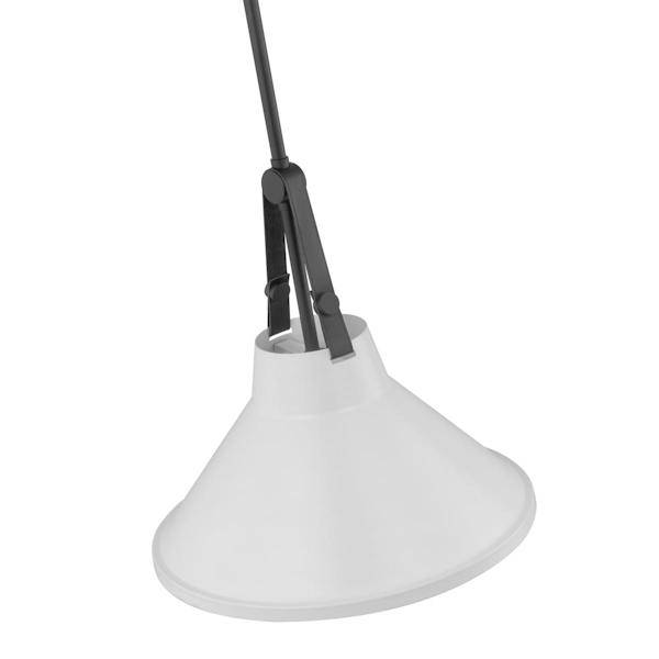 1 Light Black/White Metal Zelda Pendant Light Fixture 3