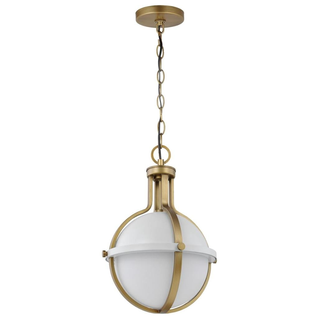 1 Lamp Matte White Opal White Glass Indoor Pendant Light Fixture 1