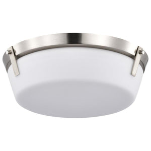 3 Light Brushed Nickel Rowen Flush Mount Light Fixture 1
