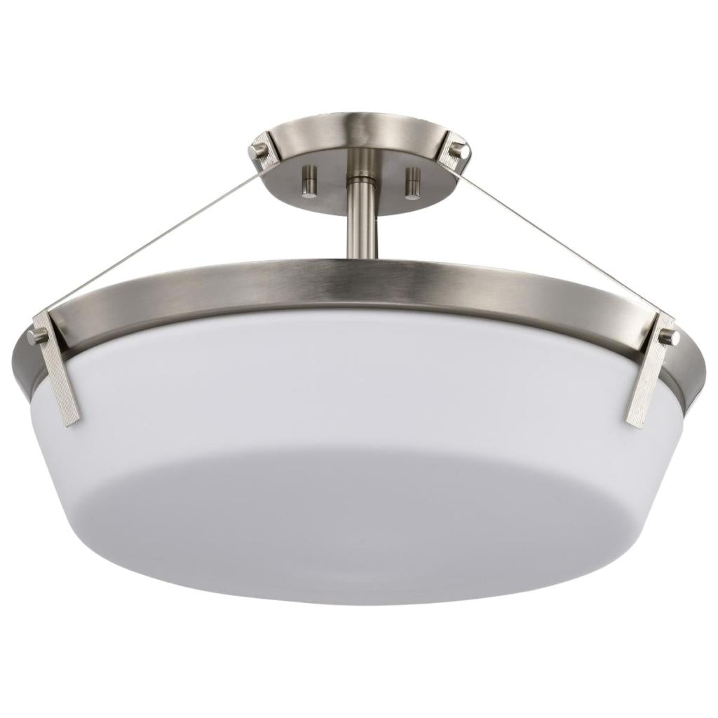 4 Light Brushed Nickel Rowen Semi Flush Mount Light Fixture 1