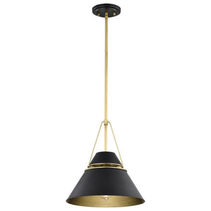 1 Lamp Matte Black Adina Pendant Light Fixture 1