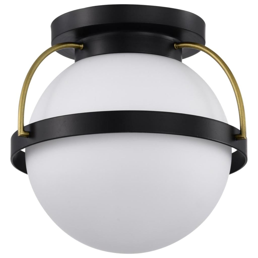 1 Lamp Matte Black Indoor Flush Mount Light Fixture 1