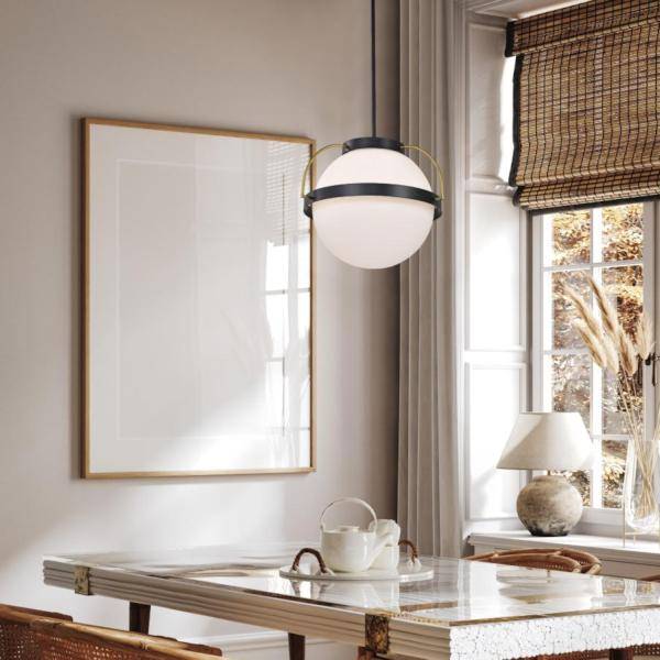 1 Lamp Matte Black Lakeshore Indoor Pendant Light Fixture 2