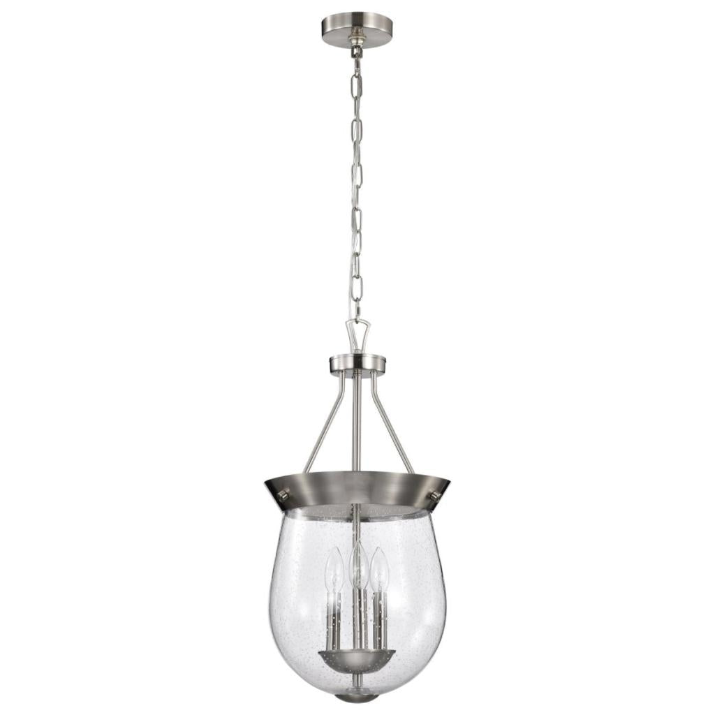 3 Light Brushed Nickel Boliver Indoor Pendant Light Fixture 1