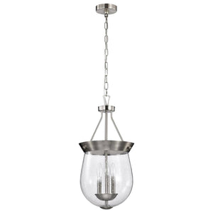 3 Light Brushed Nickel Boliver Indoor Pendant Light Fixture 1