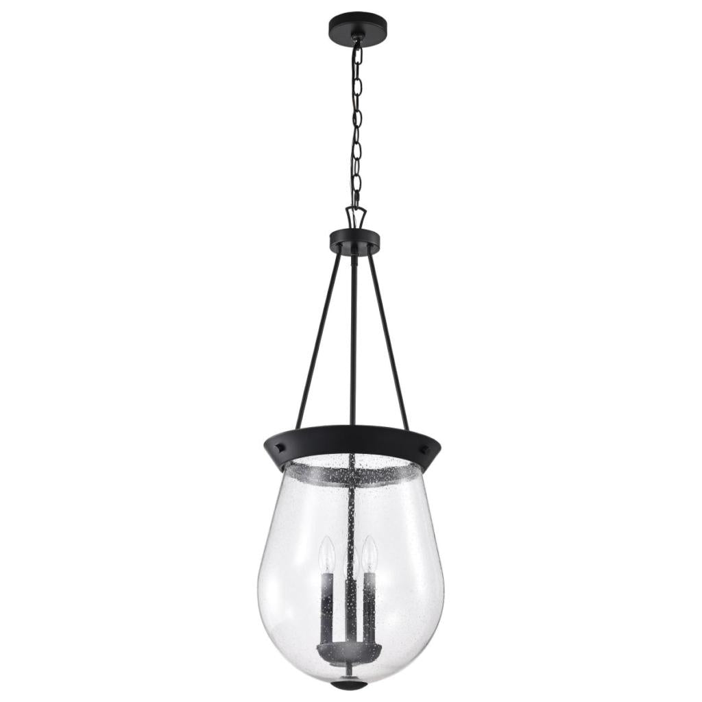 3 Light Matte Black Boliver Indoor Pendant Light Fixture 1