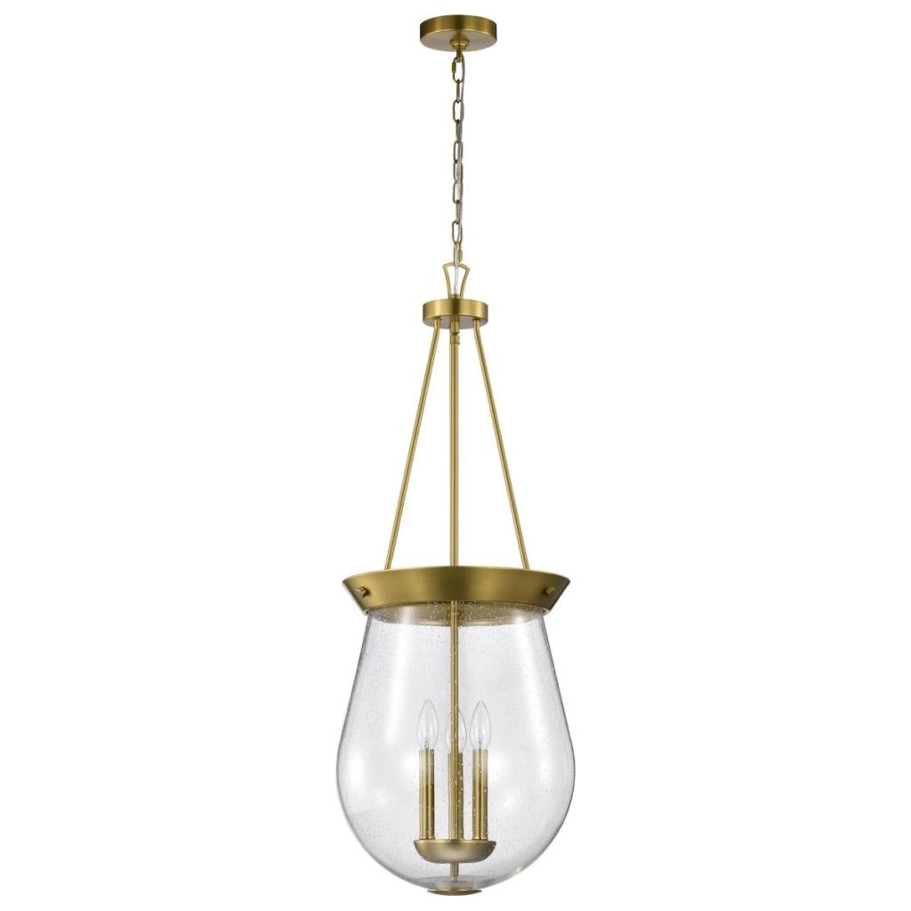 3 Lamp Vintage Brass Boliver Indoor Pendant Light Fixture 1