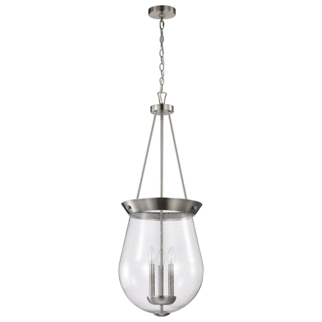 3 Light Brushed Nickel Boliver Indoor Pendant Light Fixture 1