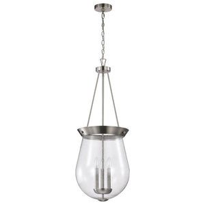 3 Light Brushed Nickel Boliver Indoor Pendant Light Fixture 1